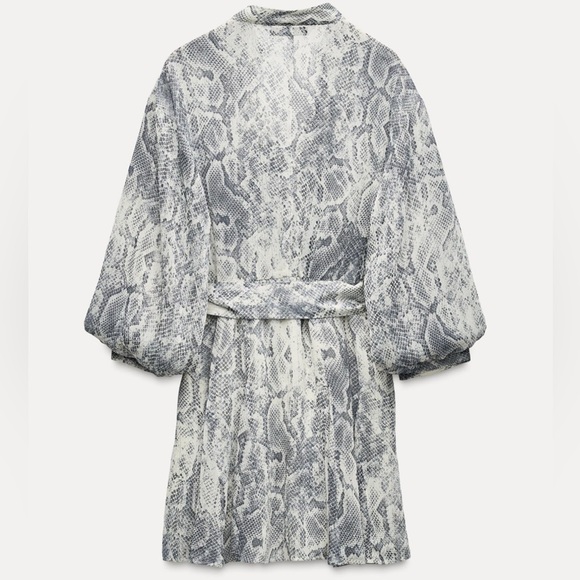 Nwt-Zara- METALLIC THREAD ANIMAL PRINT DRESS-Small - Picture 3 of 6